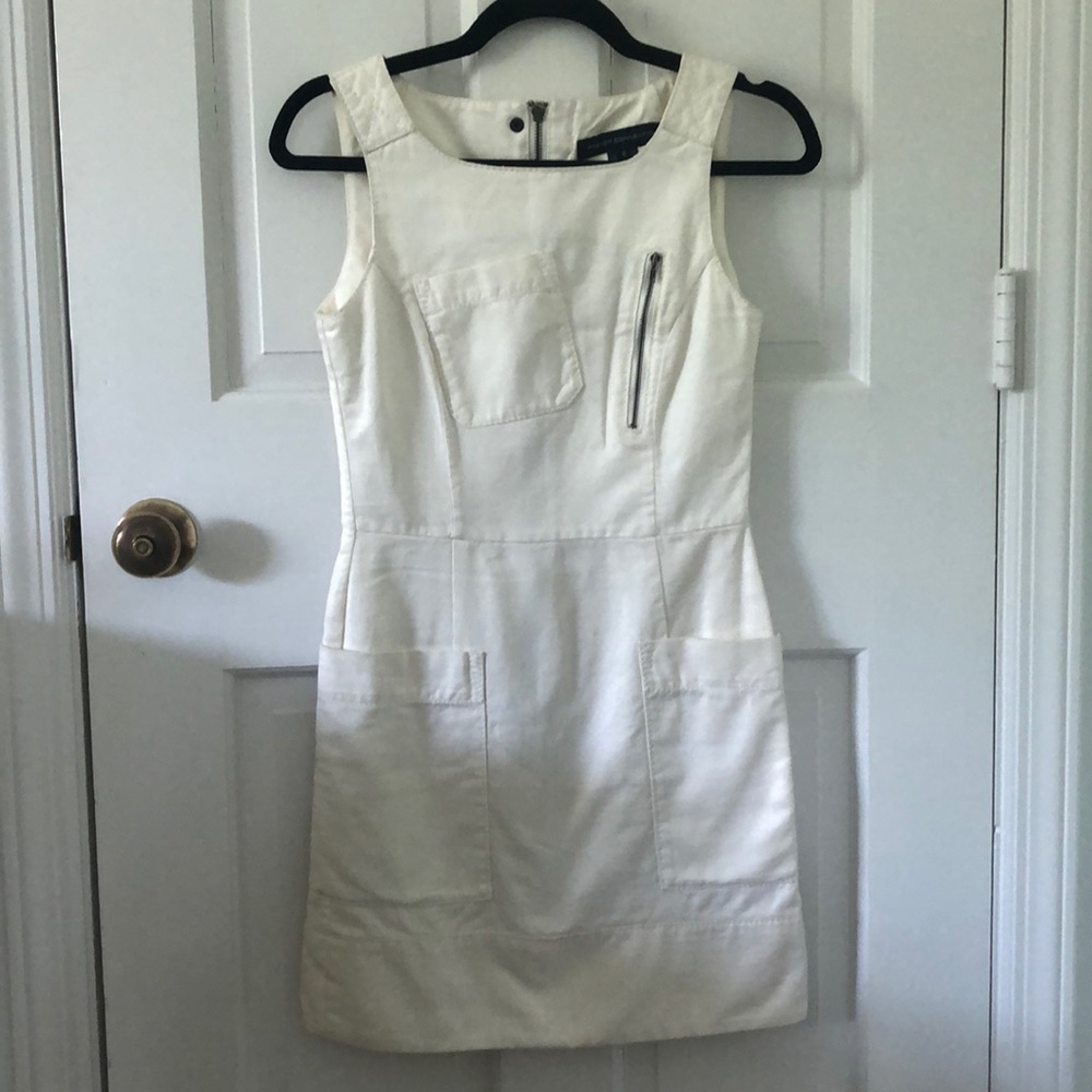 French Connection White Denim Mini Dress